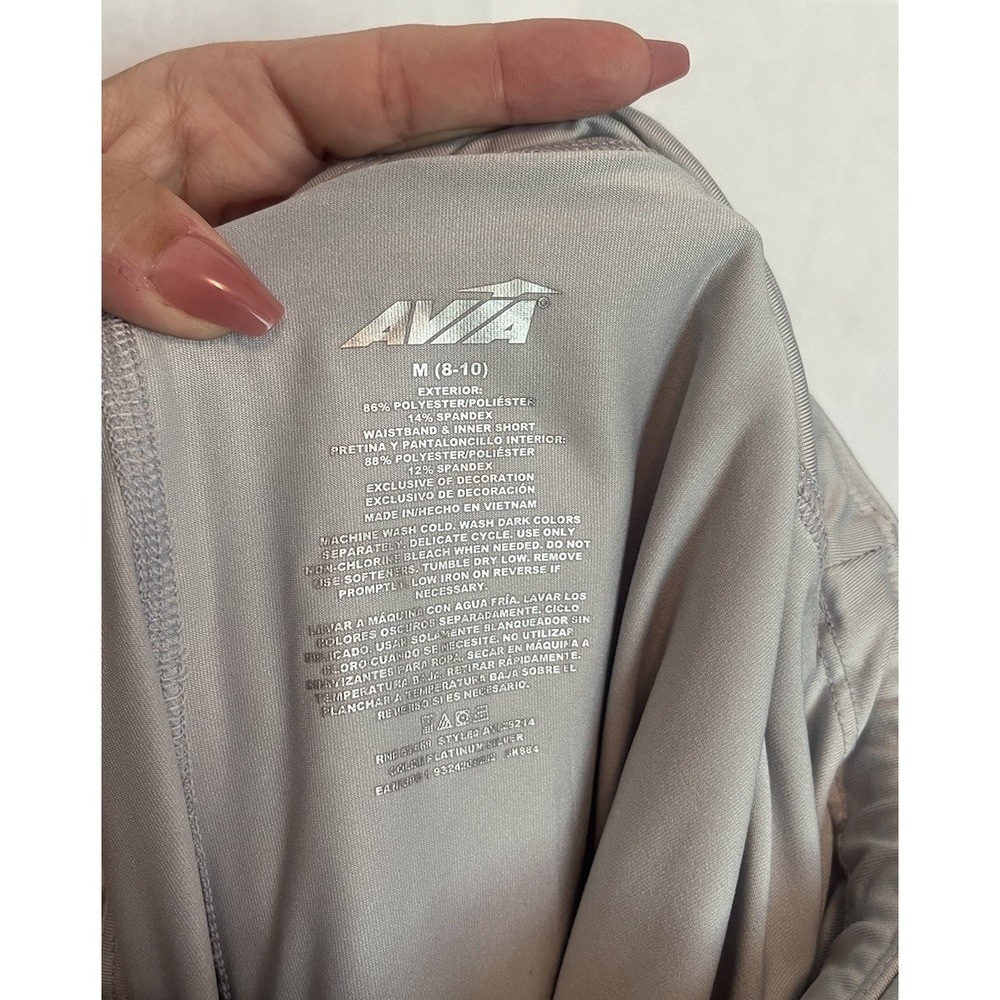 AVIA Women's Athletic Skort Gray M (8-10) Pockets Stretch Moisture Wicking - Picture 5 of 5